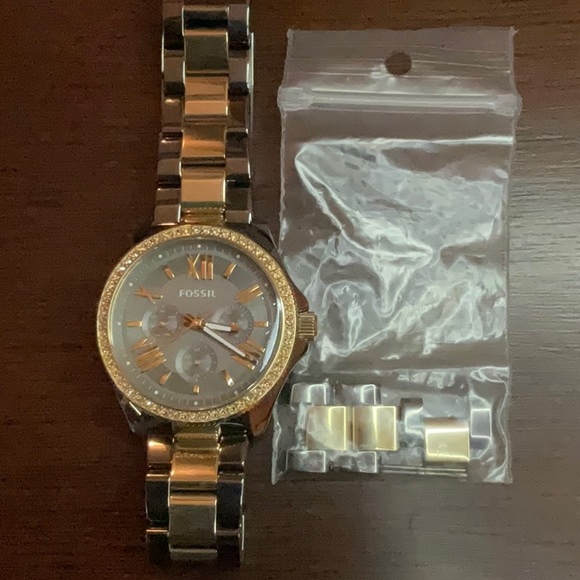 Unisex Dark Grey and Gold Fossil Watch - Picture 8 of 8